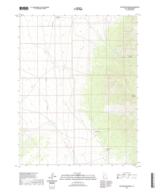 Pine Grove Reservoir Utah US Topo Map Image