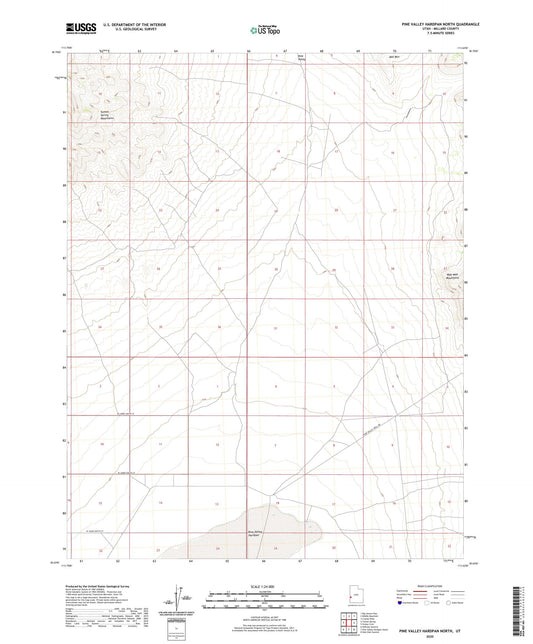 Pine Valley Hardpan North Utah US Topo Map Image