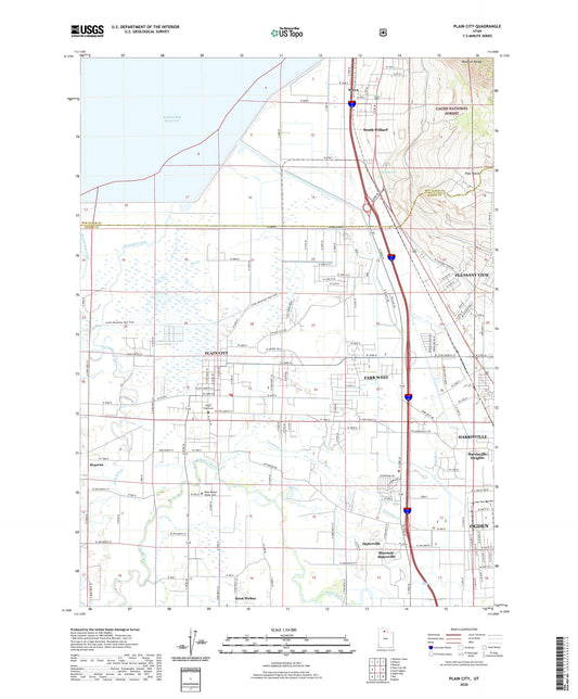 Plain City Utah US Topo Map Image