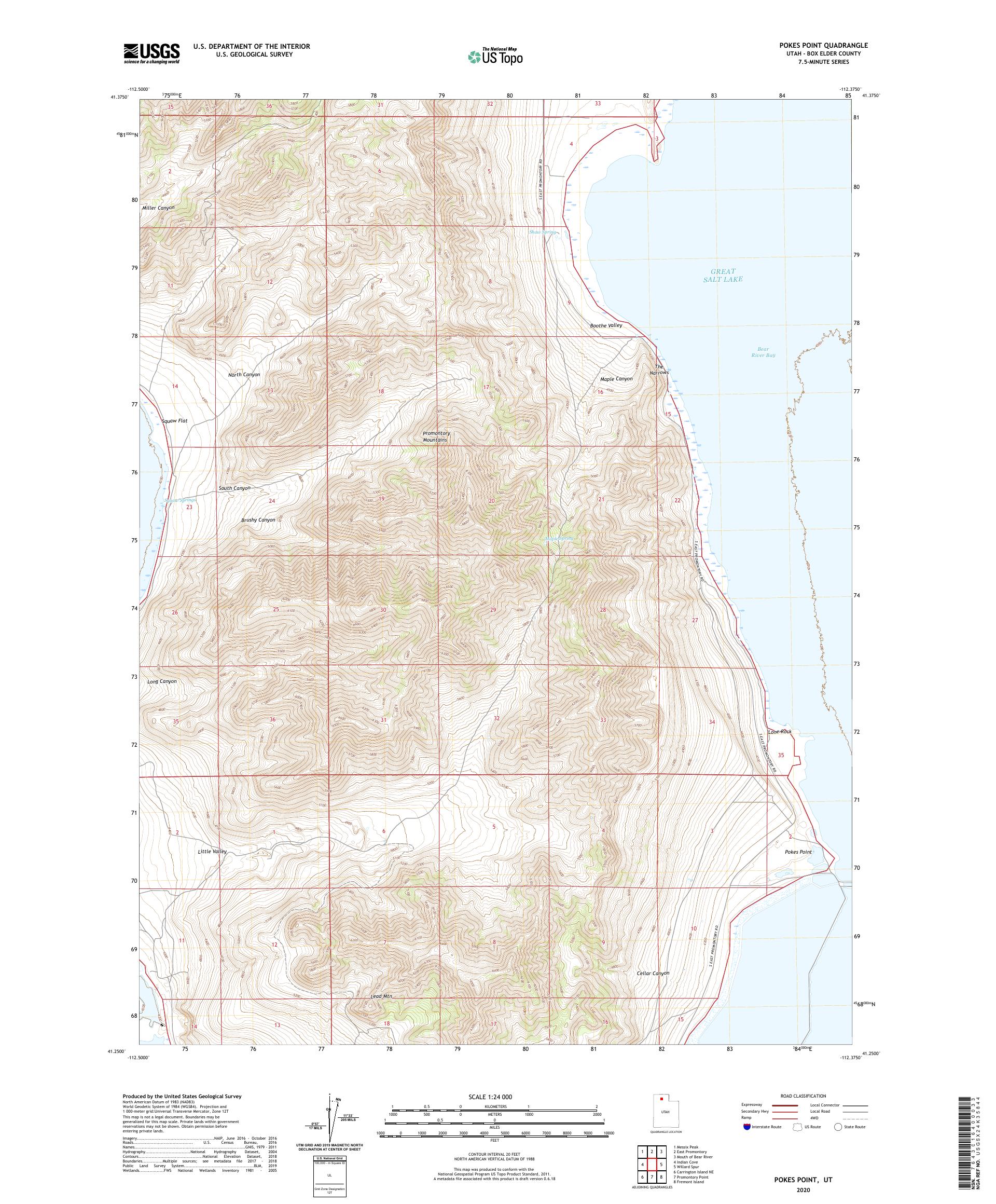 Pokes Point Utah US Topo Map – MyTopo Map Store