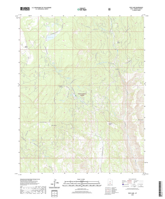 Posy Lake Utah US Topo Map Image