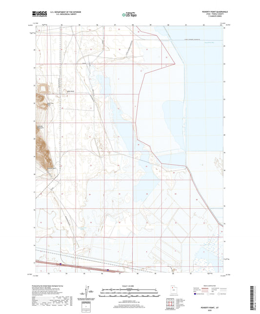 Poverty Point Utah US Topo Map Image
