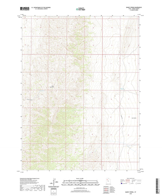 Quincy Spring Utah US Topo Map Image