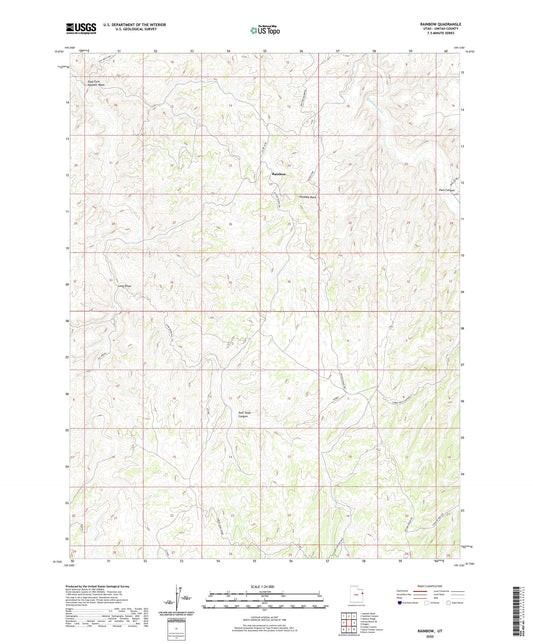 Rainbow Utah US Topo Map Image