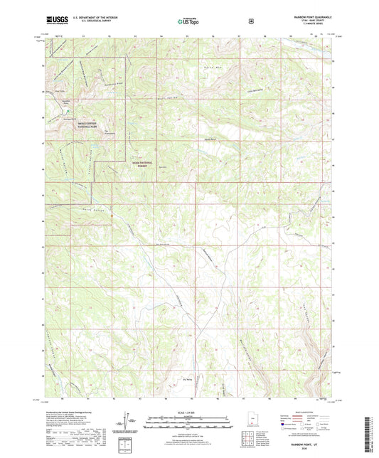 Rainbow Point Utah US Topo Map Image