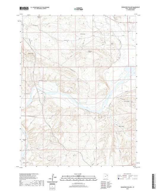Rasmussen Hollow Utah US Topo Map Image