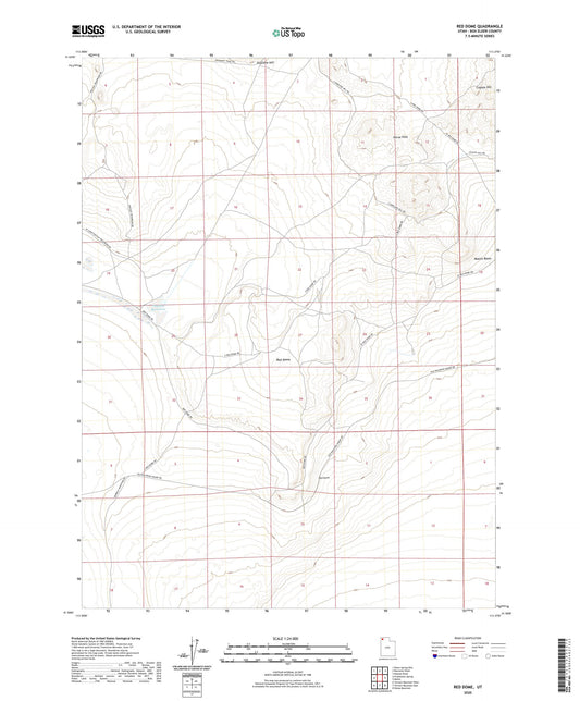 Red Dome Utah US Topo Map Image