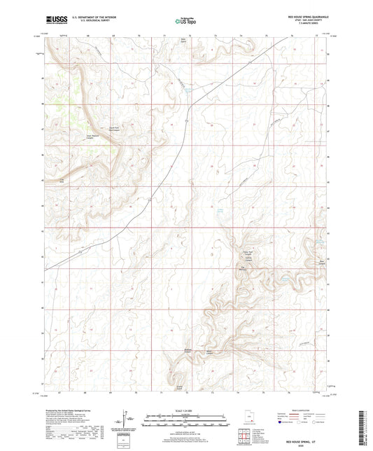 Red House Spring Utah US Topo Map Image