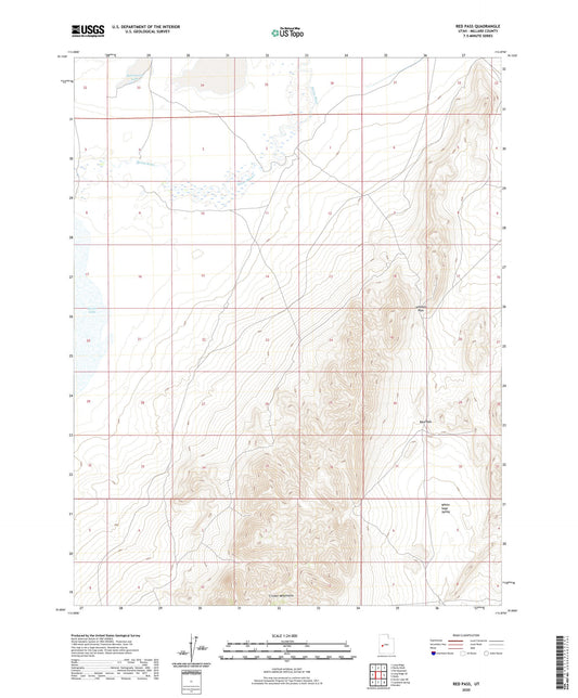 Red Pass Utah US Topo Map Image