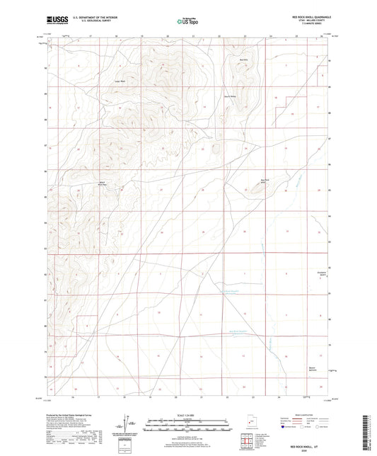 Red Rock Knoll Utah US Topo Map Image