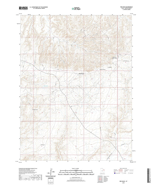 Red Wash Utah US Topo Map Image
