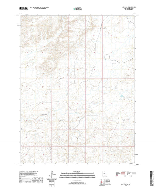 Red Wash SE Utah US Topo Map Image