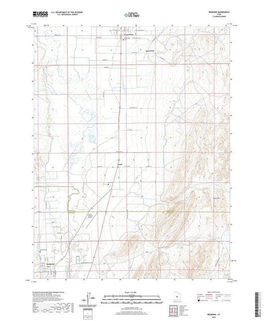 Redmond Utah US Topo Map Image