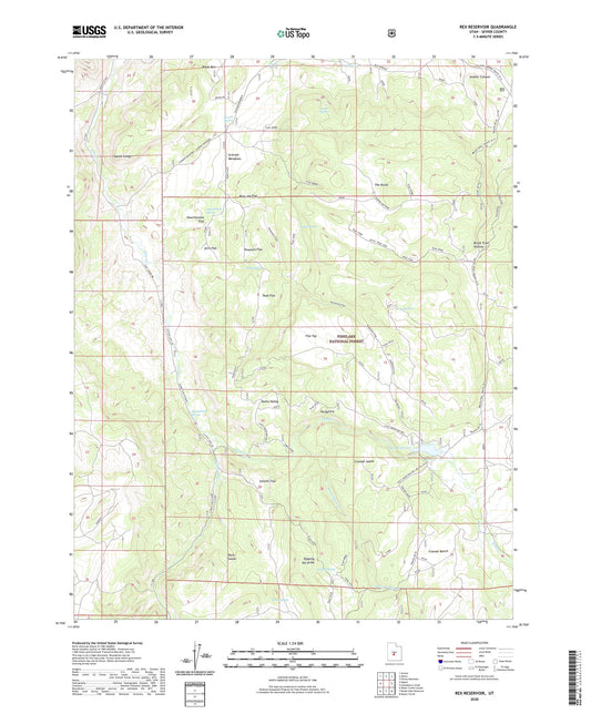 Rex Reservoir Utah US Topo Map Image