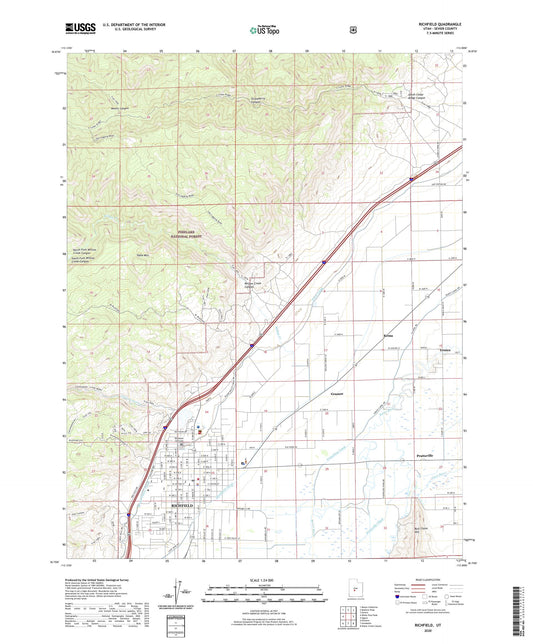 Richfield Utah US Topo Map Image