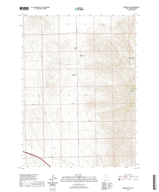 Ridgedale Pass Utah US Topo Map Image