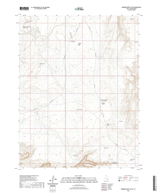Robbers Roost Flats Utah US Topo Map Image