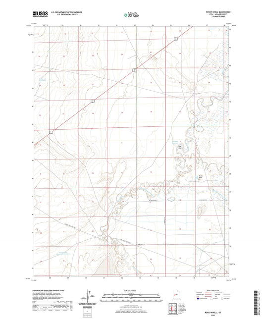 Rocky Knoll Utah US Topo Map Image