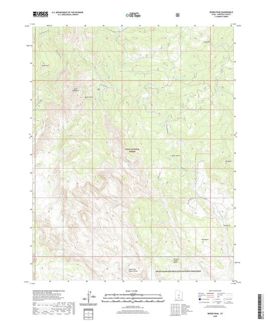 Roger Peak Utah US Topo Map Image
