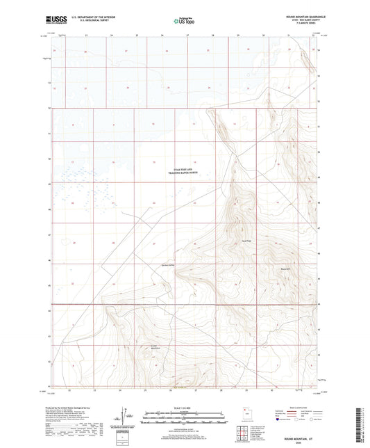 Round Mountain Utah US Topo Map Image