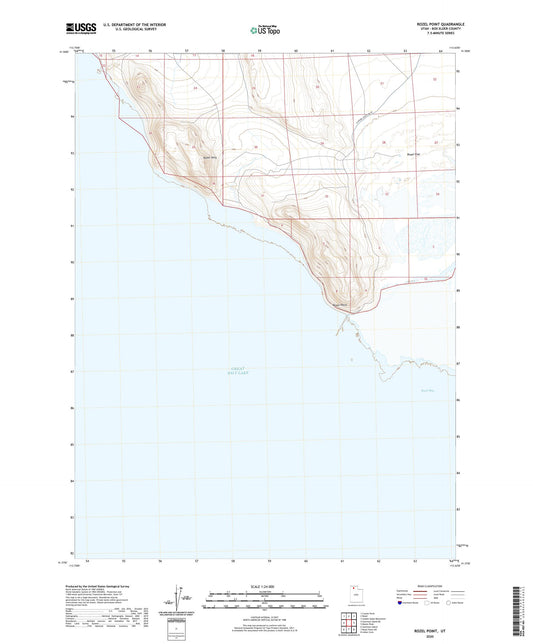 Rozel Point Utah US Topo Map Image
