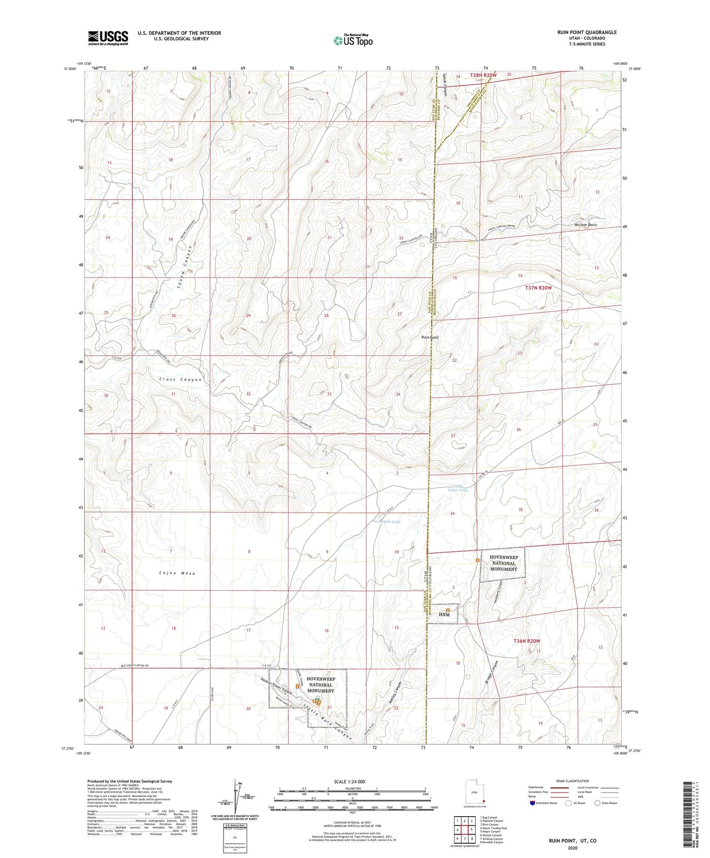 Ruin Point Utah US Topo Map Image
