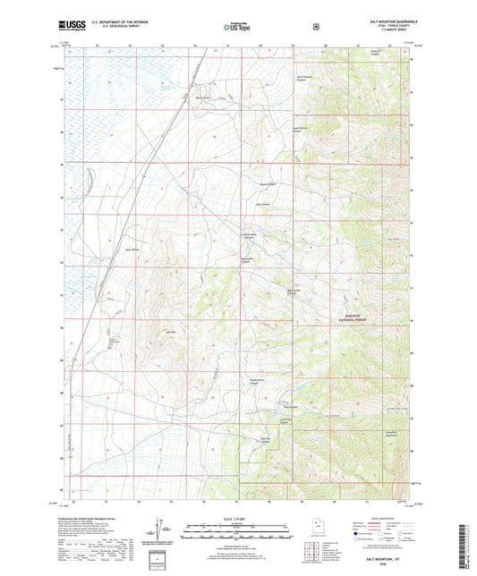Salt Mountain Utah US Topo Map Image