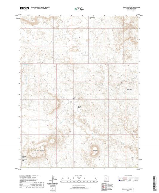 Salvation Creek Utah US Topo Map Image