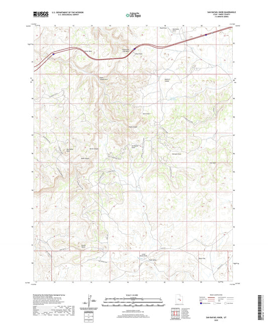 San Rafael Knob Utah US Topo Map Image