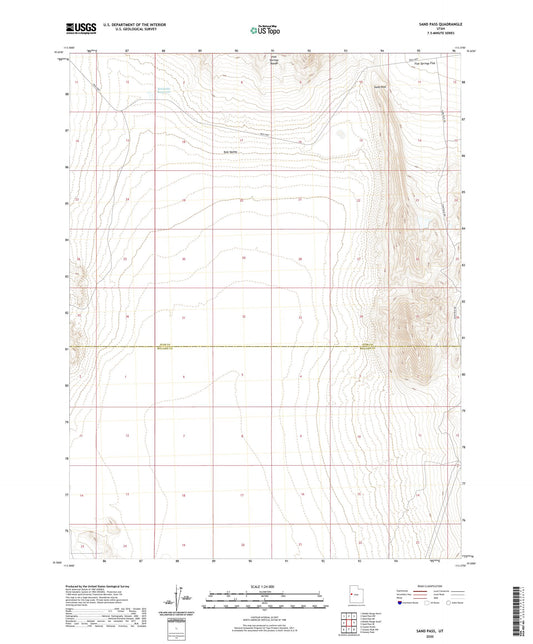 Sand Pass Utah US Topo Map Image