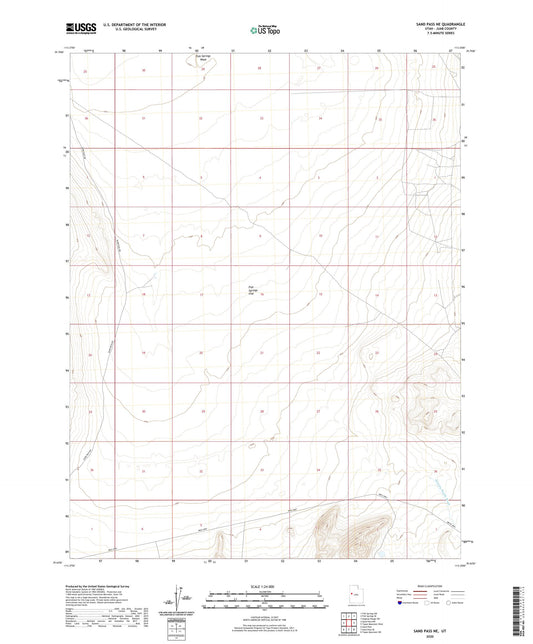 Sand Pass NE Utah US Topo Map Image