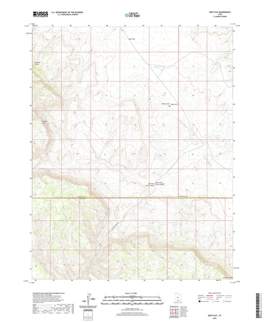 Seep Flat Utah US Topo Map Image