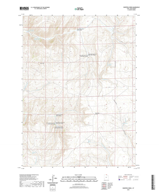 Sheeppen Creek Utah US Topo Map Image