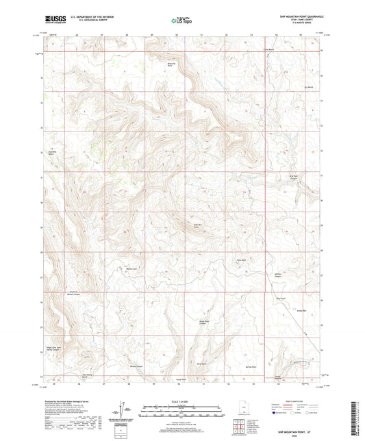 Ship Mountain Point Utah US Topo Map Image