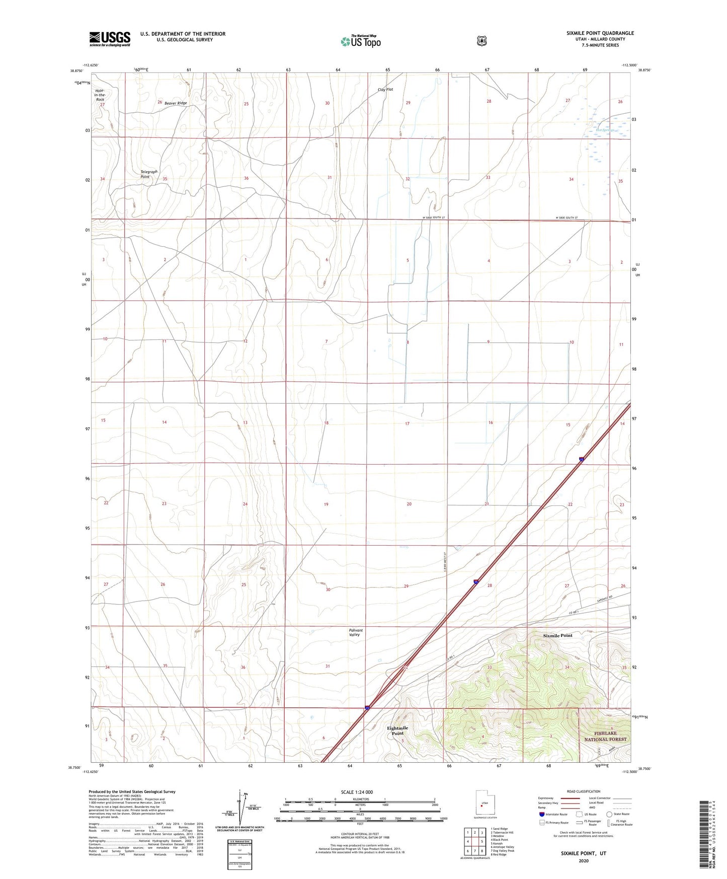 Sixmile Point Utah US Topo Map Image