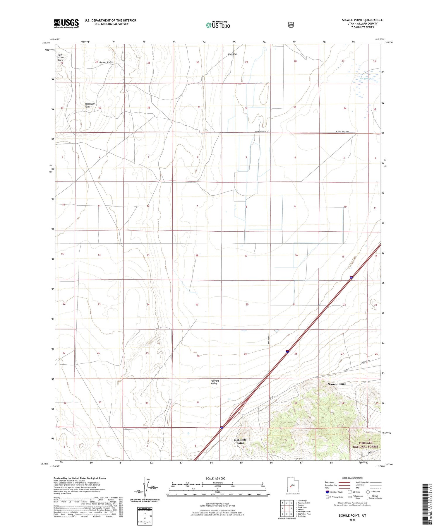 Sixmile Point Utah US Topo Map Image