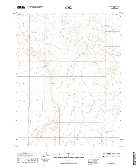 Skyline Rim Utah US Topo Map Image