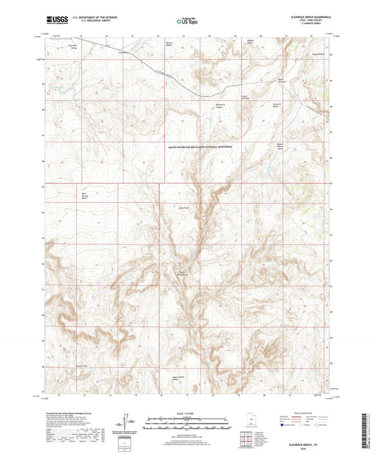 Slickrock Bench Utah US Topo Map Image