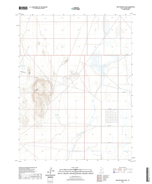 Smelter Knolls East Utah US Topo Map Image