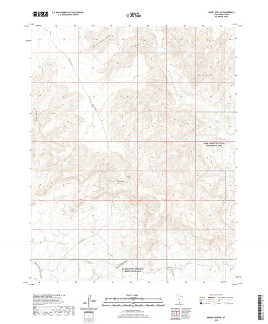 Smoky Hollow Utah US Topo Map Image