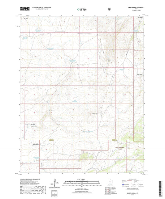 Smooth Knoll Utah US Topo Map Image