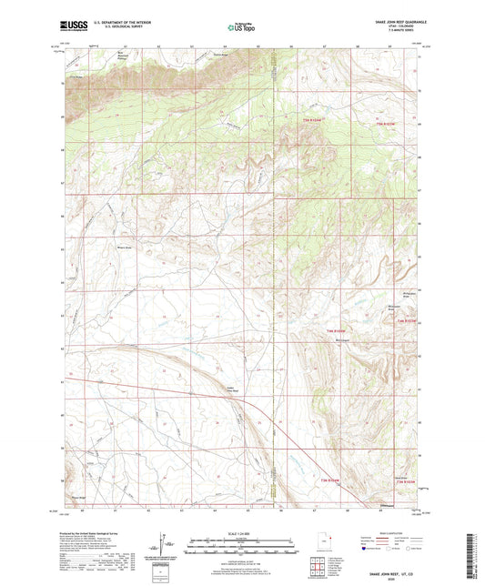 Snake John Reef Utah US Topo Map Image