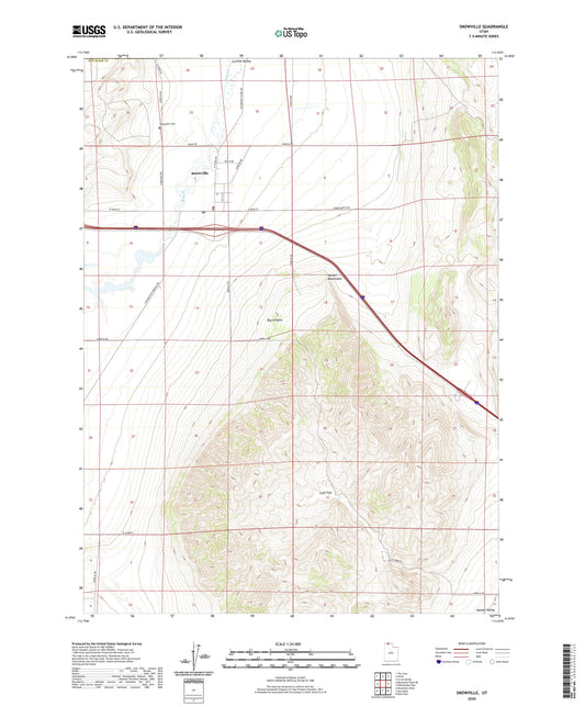 Snowville Utah US Topo Map Image