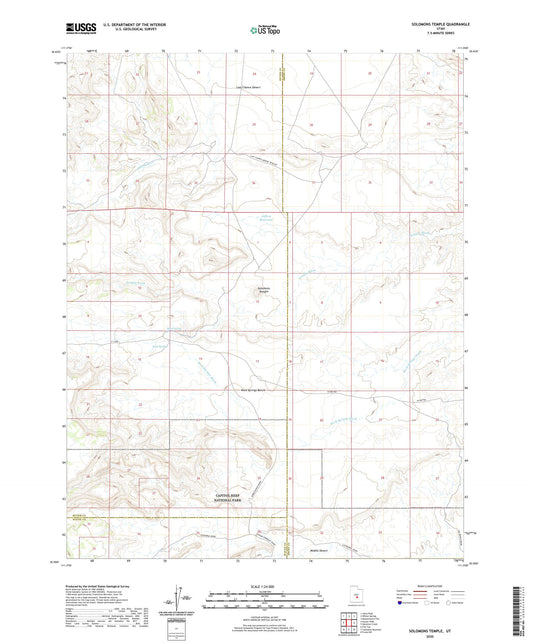 Solomons Temple Utah US Topo Map Image