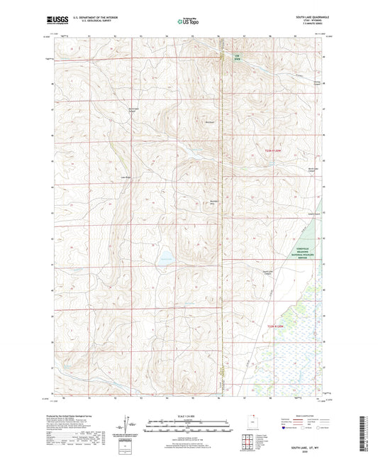 South Lake Utah US Topo Map Image