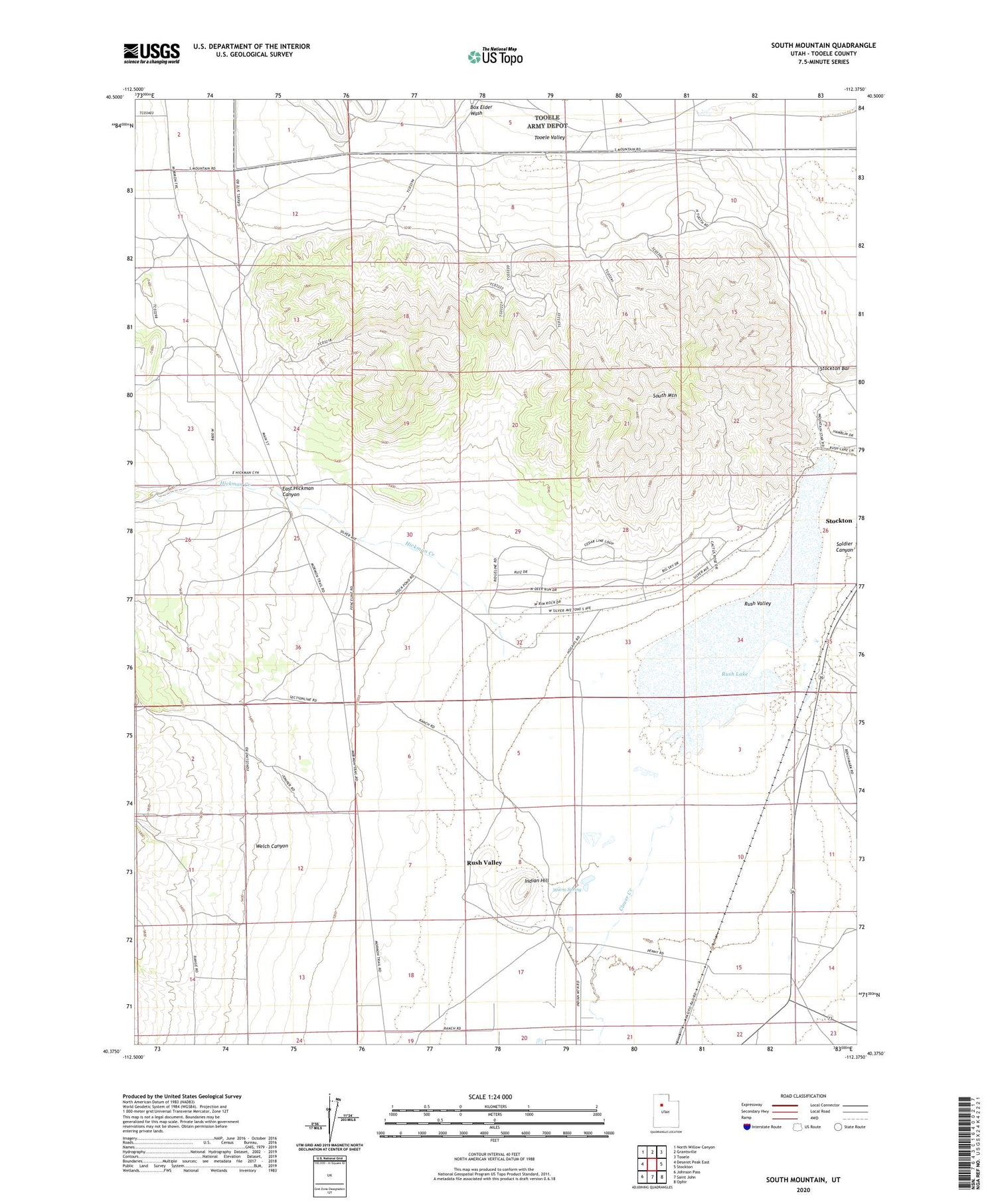 South Mountain Utah US Topo Map Image