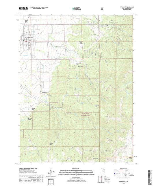 Spring City Utah US Topo Map Image