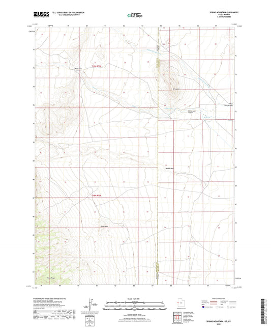 Spring Mountain Utah US Topo Map Image