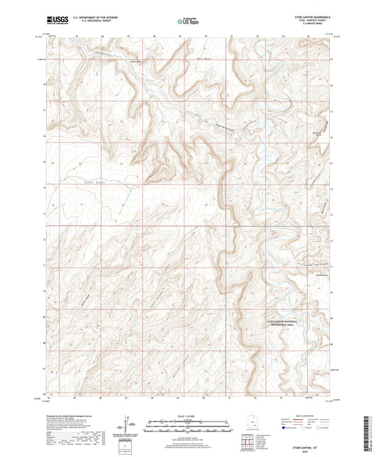 Stair Canyon Utah US Topo Map Image