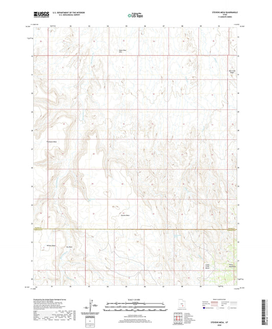 Stevens Mesa Utah US Topo Map Image